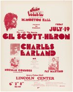 GIL SCOTT-HERON & CHARLES EARLAND 1974 CONCERT POSTER.