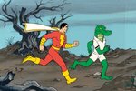 SHAZAM! CAPTAIN MARVEL & HISS-MEN ANIMATION CEL.