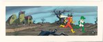 SHAZAM! CAPTAIN MARVEL & HISS-MEN ANIMATION CEL.