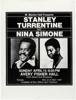 STANLEY TURRENTINE & NINA SIMONE 1979 CONCERT POSTER.