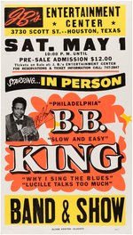 B.B. KING SIGNED REPRINT CONCERT POSTER.