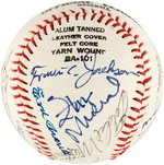 NATIONAL BASEBALL HALL OF FAME MULTI-SIGNED BASEBALL.