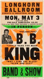 B.B. KING 1980s CONCERT POSTER.