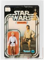 STAR WARS - LUKE SKYWALKER 32 BACK STICKER (12 BACK-C CARD) AFA 70+ EX+ (BLONDE HAIR).