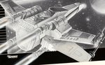 STAR WARS: POWER OF THE FORCE - X-WING FIGHTER PAIR OF UNPRODUCED PRESENTATION BOARDS.