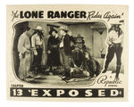 "THE LONE RANGER RIDES AGAIN" 1939 LOBBY CARD.