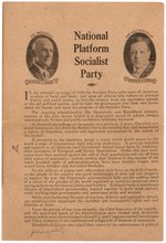 DEBS & STEDMAN "NATIONAL PLATFORM SOCIALIST PARTY" 1920 JUGATE PAMPHLET.