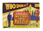 "WHO DUN IT?/DETECTIVE MYSTERY JIGSAW PUZZLE."