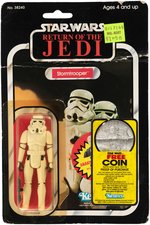 "STAR WARS: RETURN OF THE JEDI" STORMTROOPER 79 BACK-B CARD (WITH COIN OFFER STICKER).