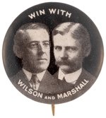 "WIN WITH WILSON AND MARSHALL" JUGATE BUTTON HAKE #13.