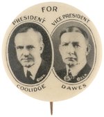 COOLIDGE & DAWES 1924 JUGATE BUTTON HAKE #6.