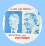 "CARTER AND MONDALE/EXPERIENCED AND TRUSTWORTHY."