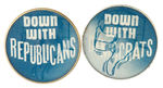 PAIR OF 'THUMBS DOWN' FLASHER BUTTONS.