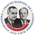 JOHNSON / HUMPHREY 1965 INAUGURAL JUGATE BUTTON.