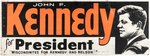 "WISCONSINITES FOR KENNEDY AND NELSON" THICK MASONITE SIGN.