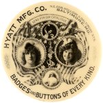 HYATT MFG. CO. GORGEOUS REAL PHOTO POCKET MIRROR SELF PROMOTION FOR THE BALTIMORE FIRM.