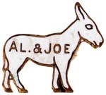 SMITH "AL & JOE" ENAMEL 1928 DONKEY PIN.