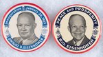 IKE 1952 CAMPAIGN & 1953 INAUGURAL PORTRAIT BUTTONS HAKE #2032 & #2029.