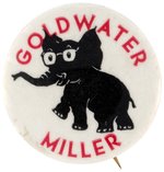 GOLDWATER / MILLER GLASSES WEARING ELEPHANT BUTTON HAKE #56.