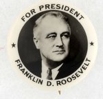 UNLISTED IN HAKE REAL PHOTO "FOR PRESIDENT FRANKLIN D. ROOSEVELT".
