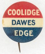 COOLIDGE RARE NEW JERSEY COATTAIL NAMING DAWES FOR VP AND EDGE FOR GOV.