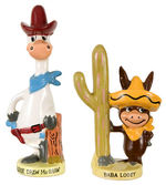 "QUICK DRAW McGRAW/BABA LOOEY" GLAZED CERAMIC FIGURE PAIR.