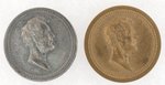 LINCOLN /WASHINGTON 19TH CENTURY U.S. MINT MEDALS IN SILVER AND BRASS W/ "B" & "P" ON TRUNCATIONS.