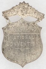 RARE 1896 SINGLE DAY BADGE "SOUVENIR DEMOCRATIC NATIONAL CONVENTION CHICAGO, ILL. JULY 7, 1896"