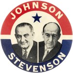 PRE-1964 DEM. CONVENTION POSSIBLE TICKET WITH JOHNSON AND 1952/56 NOMINEE STEVENSON HAKE #2053.