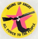 CHICAGO GROUP 1969-75 "RISING UP ANGRY" EARLY BUTTON WITH SLOGAN "ALL POWER TO THE PEOPLE".