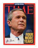 GEORGE BUSH AUTOGRAPH AS PRESIDENT ON THE TIME MAGAZINE "ELECTION SPECIAL" PUBLISHED 11/15/2004.