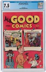 ALL GOOD COMICS #1 SPRING 1946 CGC 7.5 VF-.