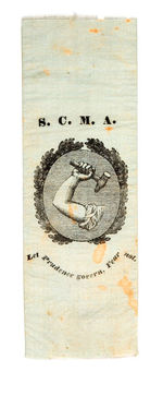 EARLY  LABOR RIBBON WITH SLOGAN "LET PRUDENCE GOVERN, FEAR NOT."