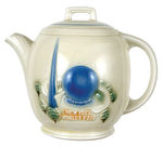 NYWF 1939 TEAPOT/1939-1940 SOUVENIR BOWL PAIR.