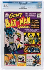 BATMAN ANNUAL #1 1961 CGC 4.5 VG+.