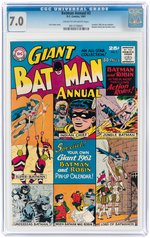 BATMAN ANNUAL #2 1961 CGC 7.0 FINE/VF.