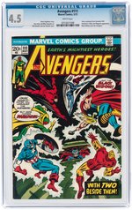 AVENGERS #111 MAY 1973 CGC 4.5 VG+.