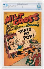 MILT GROSS FUNNIES #1 AUGUST 1947 CBCS 7.0 FINE/VF.