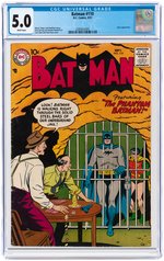 BATMAN #110 SEPTEMBER 1957 CGC 5.0 VG/FINE.