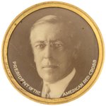 WILSON "PRESIDENT OF THE AMERICAN RED CROSS" SCARCE REAL PHOTO PORTRAIT BUTTON.