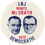 JOHNSON & McGRATH SCARCE NEW JERSEY COATTAIL BUTTON.