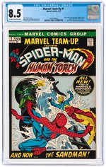 MARVEL TEAM-UP #1 MARCH 1972 CGC 8.5 VF+ (HUMAN TORCH).