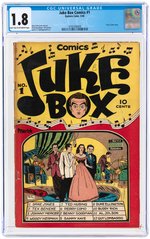 JUKE BOX COMICS #1 MARCH 1948 CGC 1.8 GOOD-.