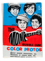 "THE MONKEES"  CANADIAN ISSUE SECOND SERIES GUM CARDS DISPLAY BOX WITH PACKS.