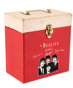 “THE BEATLES” RED 45 RPM RECORD CASE.