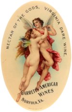 POCKET MIRROR FOR "NECTAR OF THE GODS, VIRGINIA DARE WINE" FROM "GARRETT'S AMERICAN WINES".