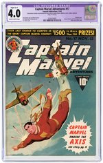 CAPTAIN MARVEL ADVENTURES #17 NOVEMBER 1942 CGC RESTORED 4.0 SLIGHT (A-1) VG.