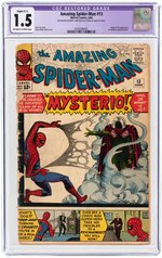 AMAZING SPIDER-MAN #13 JUNE 1964 CGC RESTORED 1.5 SLIGHT (C-1) FAIR/GOOD (FIRST MYSTERIO).