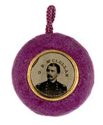 GORGEOUS PURPLE VELVET MC CLELLAN 1864 FERROTYPE.