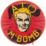 "ATO McBOMB" ATOMIC  BOMB-INSPIRED CHARACTER BY EARLY COMICS INDUSTRY BLACK ARTIST CLARENCE BAKER.